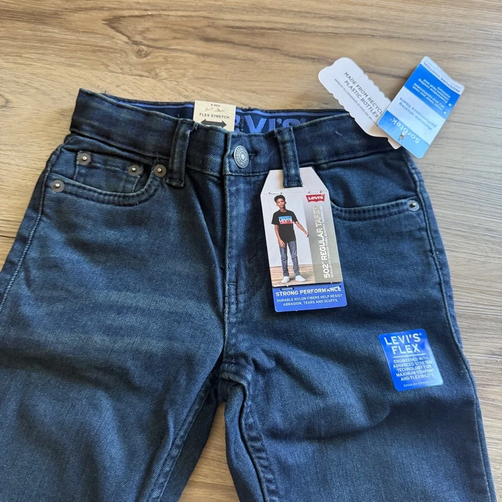 Levi's 502 Regular Taper Kids Dark Blue Jeans Size 5 reg NWT